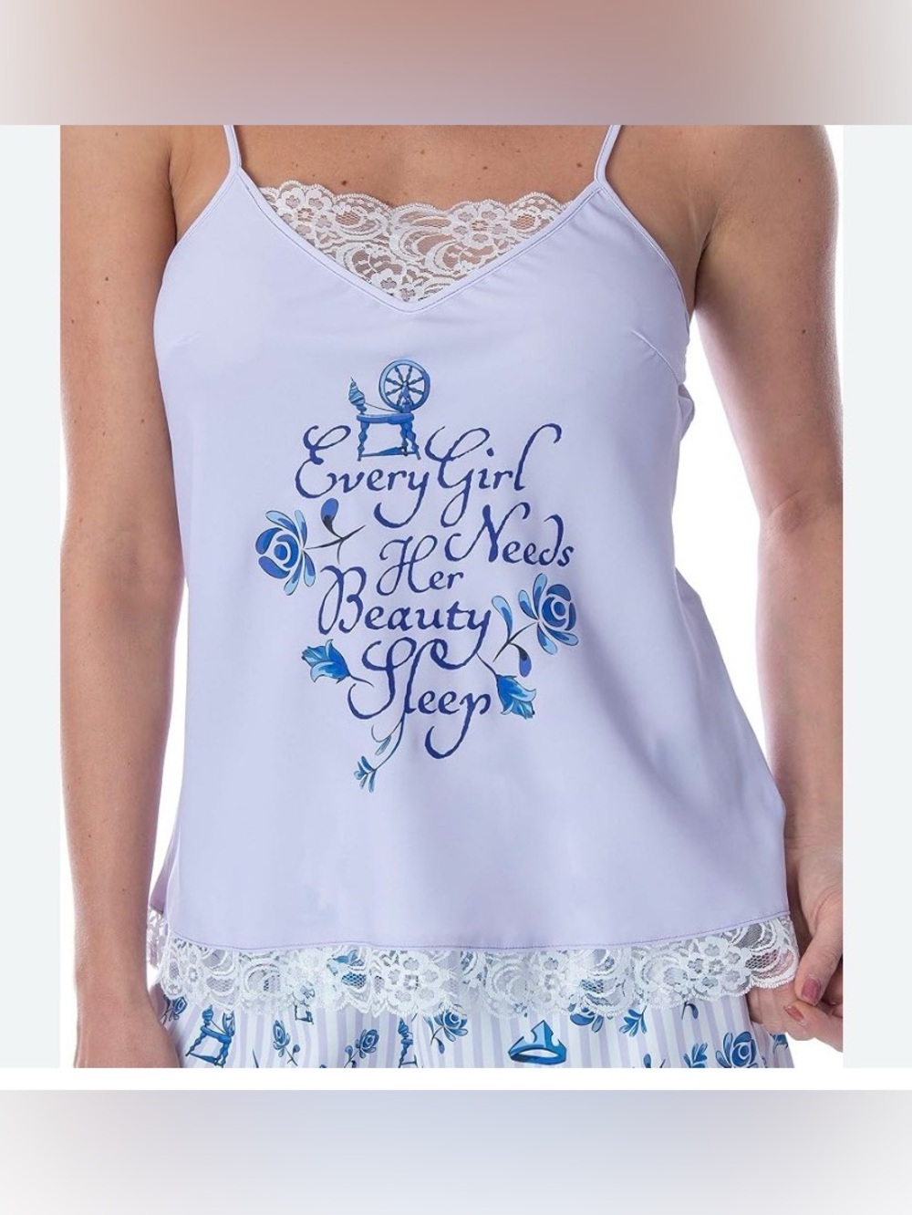 Disney Sleeping Beauty Women’s Camisole & Shorts PJ Set Sz Large